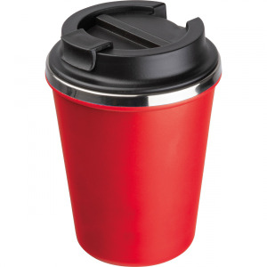 Kubek termiczny 350 ml z powłoką z recyklingu METODY Czerwony