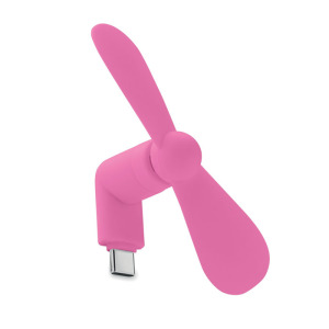 Przenośny wentylator USB Fuksja
