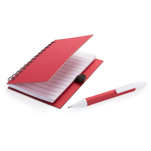 Notatnik z długopisem czerwony V2793-05 (1)