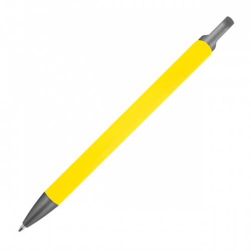 Długopis z aluminium z recyklingu, półżelowy KAROLINE żółty 1444008 (4)