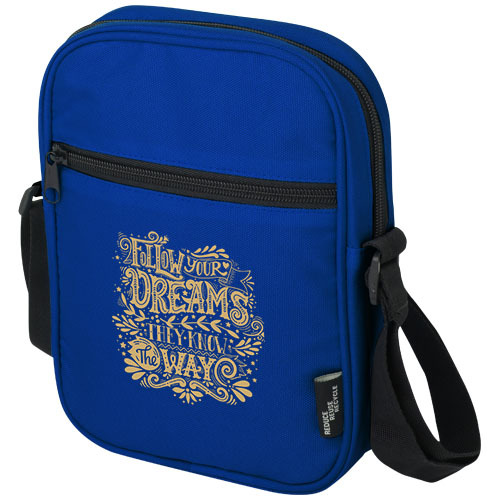 Byron torba na ramię o pojemności 2 l wykonana z materiałów z recyklingu z certyfikatem GRS Błękit królewski 13005353 (1)