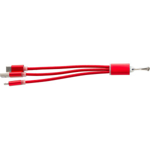 Kabel do ładowania, brelok do kluczy Czerwony