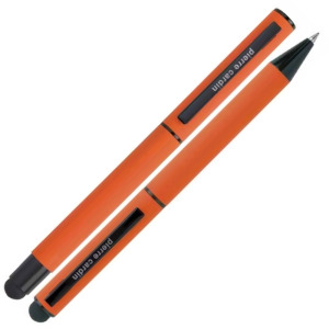 Zestaw piśmienny długopis i pióro kulkowe touch pen soft touch CELEBRATION Pierre Cardin Pomarańczowy