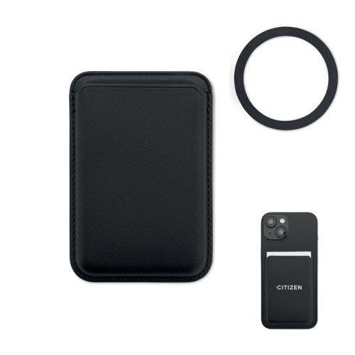 Magnetyczne etui na kartę Czarny MO2774-03 