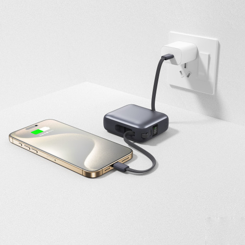 Nova Powerbank 22,5 W Power Delivery z wbudowanymi kablami 10 000 mAh Ciemnoszary LT95515-N0060 (9)