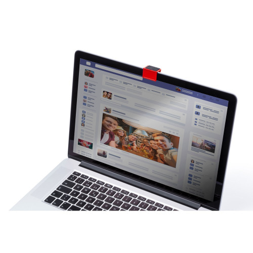 Zasłona na kamerę internetową, czyścik do ekranu Czerwony V2930-05 (1)