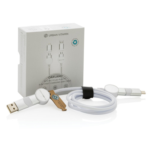 Kabel do ładowania 6 w 1 45W Urban Vitamin Oakland Biały P302.703 (7)