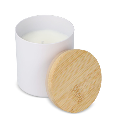 Świeca zapachowa Bhakti na bazie roślin w aluminiowym słoiku z recyklingu Biały LT90745-N0001 (3)