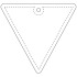 RFX™ reflective odblaskowa zawieszka z PVC, odwrócony trójkąt Biały 1PR11401 (3) thumbnail