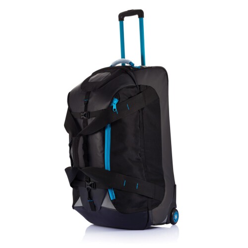 Duża torba sportowa, podróżna na kółkach niebieski, czarny P750.005 (1)