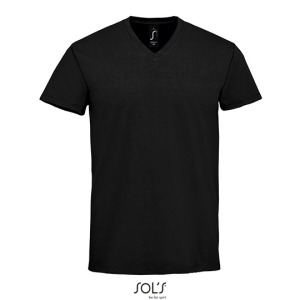 T-shirt Męski Dekolt V Bawełniany