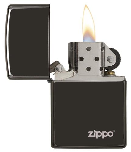 Zapalniczka Zippo Classic z logo Czarny połysk ZIP60001246 (2)
