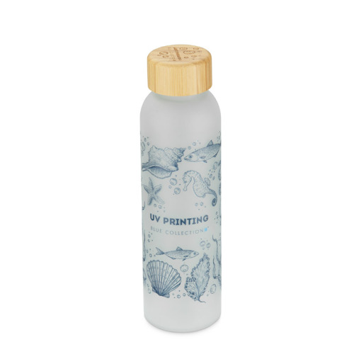 Butelka z recyklingowanego szkła NILLO 500 ml Biały 16259-01 (5)