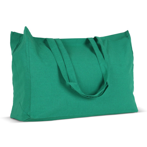 Torba z bawełny z recyklingu z dnem 140g/m² 49x14x37cm Ciemnozielony LT95243-N0030 (2)