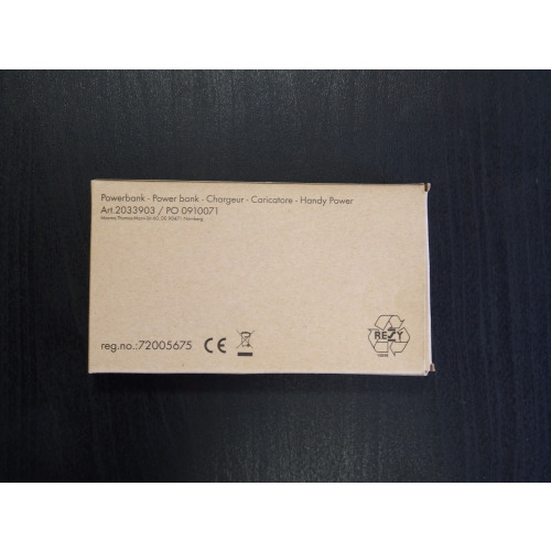 Power bank metalowy 4000 mAh PRAGUE Szary 033907 (3)