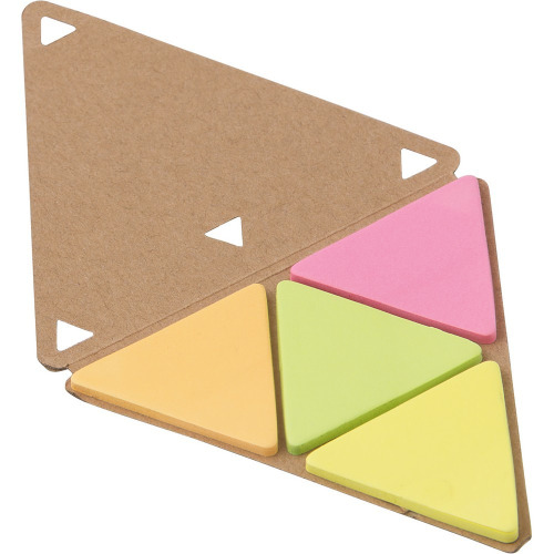 Zestaw do notatek "trójkąt", karteczki samoprzylepne brązowy V2985-16 