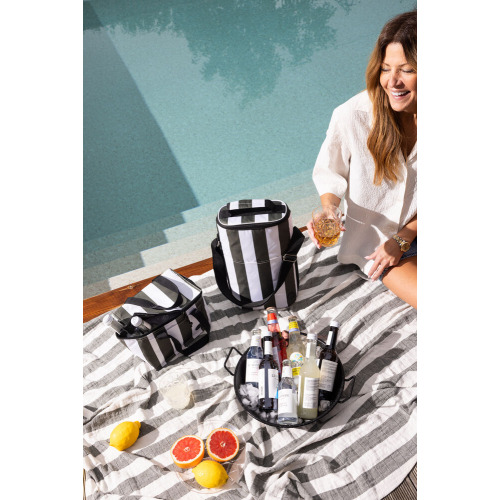 CITY TORBA TERMICZNA STRIPE rPET MAŁA, ZIELONO-BIAŁY Zielony 5018593- (2)