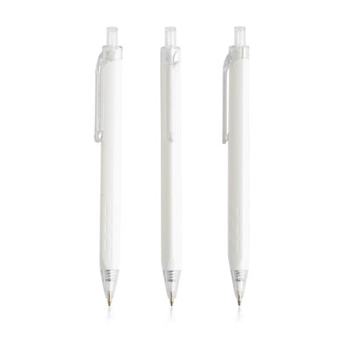 Plastikowy trójkątny długopis / Triplast Biały IP13159200 