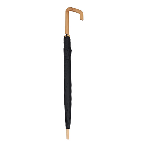 Składany parasol 23” z plastiku z recyklingu automatycznie otwierany Czarny LT97113-N0002 (1)