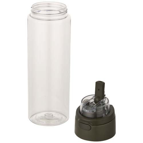 Bidon na wodę Theron o pojemności 700 ml, wykonany z tworzywa sztucznego pochodzącego z recyklingu (RCS), z pokrywką o podwój Leśny zielony 10095064 (4)