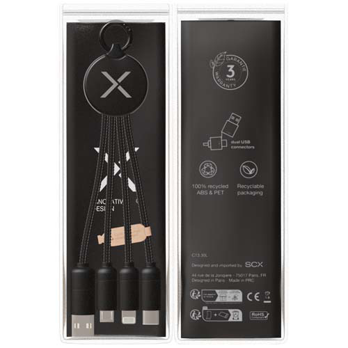 SCX.design C14 kabel do ładowania 5 w 1 o mocy 15 W Czarny 2PX17990 (1)