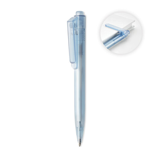Obrotowy długopis z RPET przezroczysty błękitny MO6187-52 