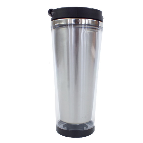 Kubek podróżny 400 ml, miejsce na kartkę z nadrukiem full colour Srebrny V4996-32 (6)
