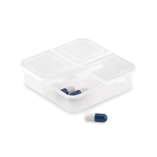 Pudełko na tabletki przezroczysty biały MO9194-26 