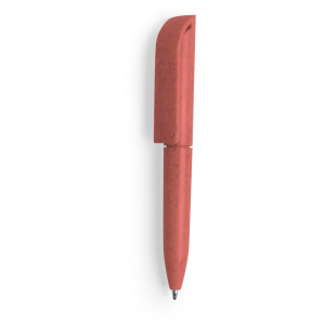 Mini długopis z włókien słomy pszenicznej czerwony