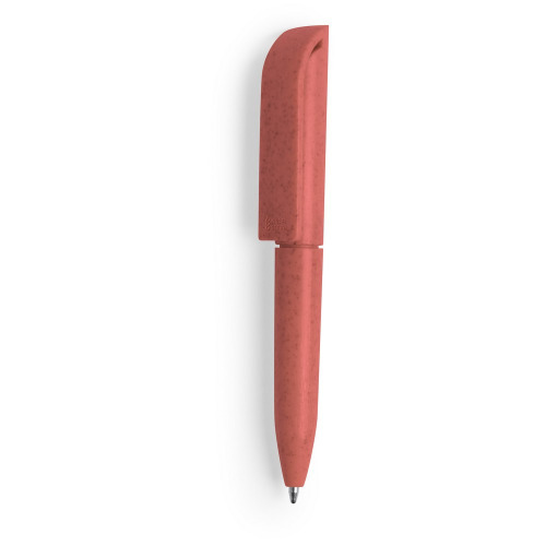 Mini długopis z włókien słomy pszenicznej czerwony V1980-05 