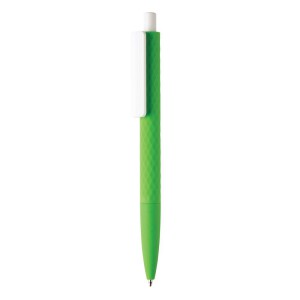 Długopis X3 z przyjemnym w dotyku wykończeniem zielony