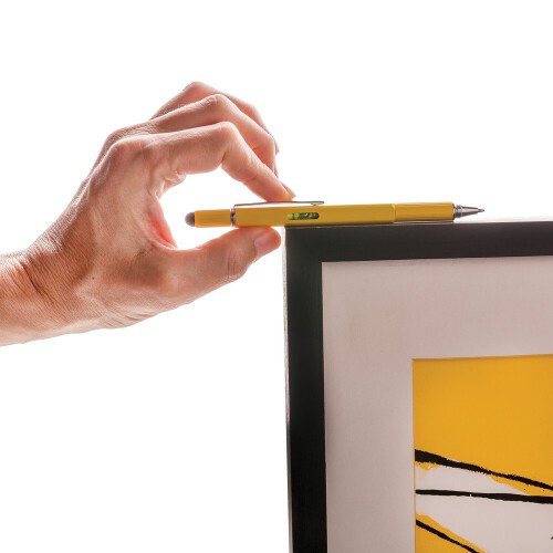 Długopis wielofunkcyjny, poziomica, śrubokręt, touch pen żółty V1996-08 (15)