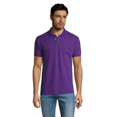 PRIME Męskie polo 200g Dark Purple S00571-DA-L 