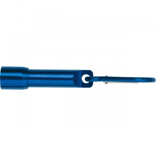 Mini latarka z aluminium z recyklingu BERGAMO Niebieski 529304 (3)