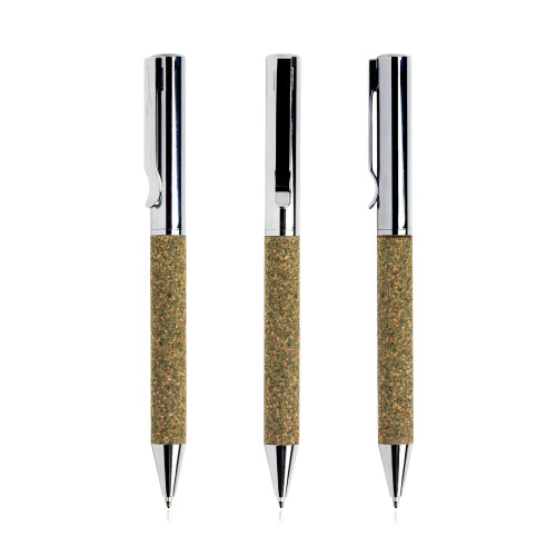 Długopis ekologiczny w kartonowym etui / Thevertia Srebrny IP13153890 (7)