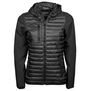 Damska Kurtka Klasyczna Softshell z Kapturem - Black & Black