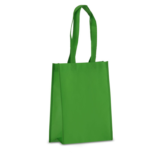 R-PET Torba transportowa laminowana włóknina 24 x 11 x 30cm 105g/m² Jasnozielony LT91330-N0032 