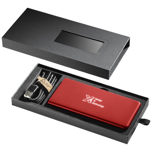 Powerbank z podświetlanym logo  - SCX.design P15 Mid red 2PX01621 (2)