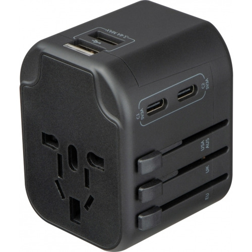 Adapter podróżny MARACENA Czarny 432903 