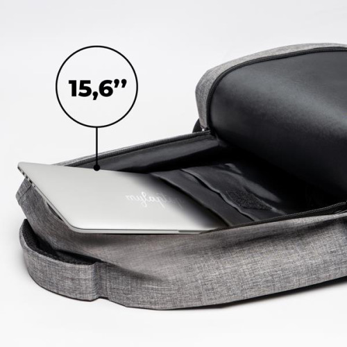 Plecak z RPET na laptop 15.6` / Ecoback Light Grey IP31039895 (7)