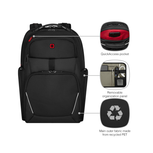 Plecak na laptopa Meteor 17'' Wenger Czarny W653188 (12)
