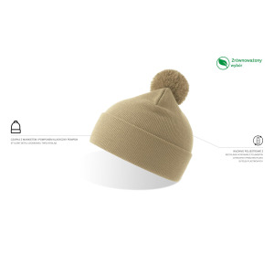 Czapka Beanie z Pomponem z Recyklingu