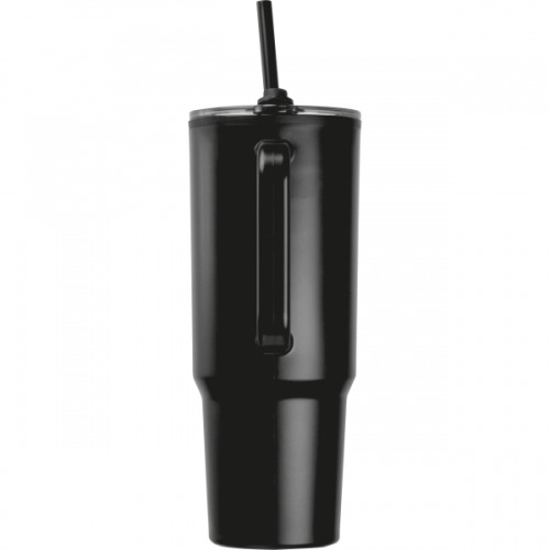 Kubek ze słomką XXL 1200 ml TEODORA Czarny 8468603 (6)