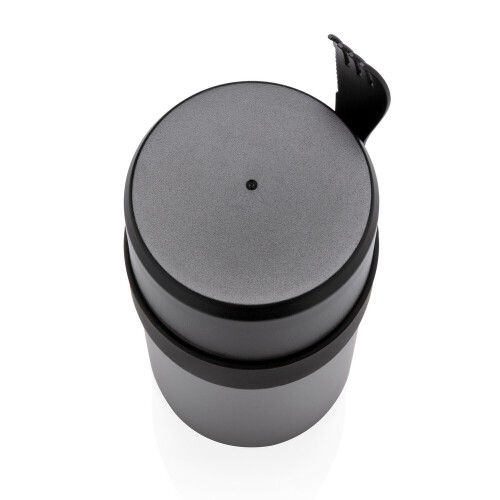 Pojemnik na żywność 400 ml z powłoką ceramiczną Bogota srebrny, czarny P432.971 (5)
