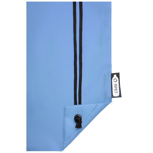 Plecak Oriole ze sznurkiem ściągającym z recyklowanego plastiku PET Jasnoniebieski 12046150 (5)