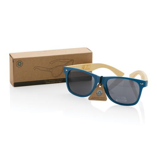 Okulary przeciwsłoneczne, plastik z recyklingu niebieski P453.975 (4)