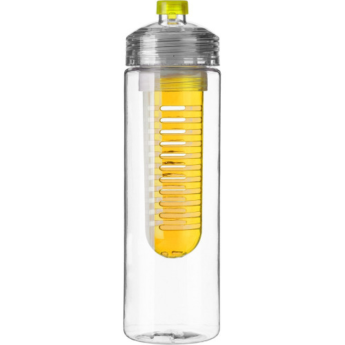 Bidon, butelka sportowa 650 ml z pojemnikiem na lód lub owoce żółty V9868-08 (2)