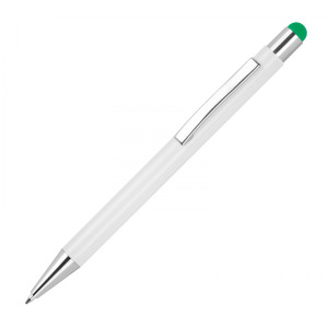 Długopis aluminiowy soft touch i touch pen JEAN Zielony