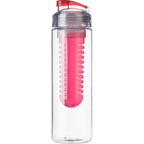 Bidon, butelka sportowa 650 ml z pojemnikiem na lód lub owoce czerwony V9868-05 