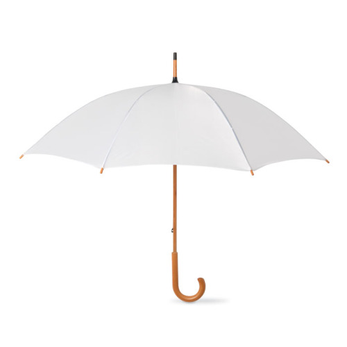 Parasol z drewnianą rączką Biały KC5132-06 